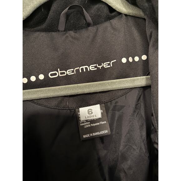 Obermeyer S Snowbird Ski/Snowboard Insulated Puffer Jacket $359 Hooded Black - Picture 4 of 10